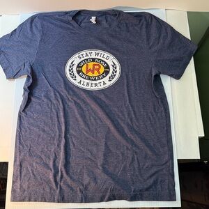 Blue T-Shirt Wild Rose Brewery in Calgary, Alberta, Canada